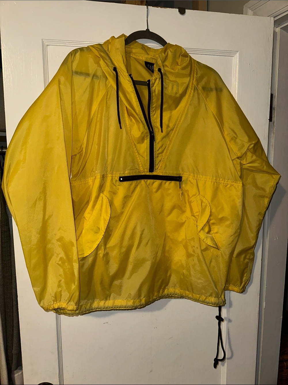 GAP Yellow Nylon Hooded Windbreaker